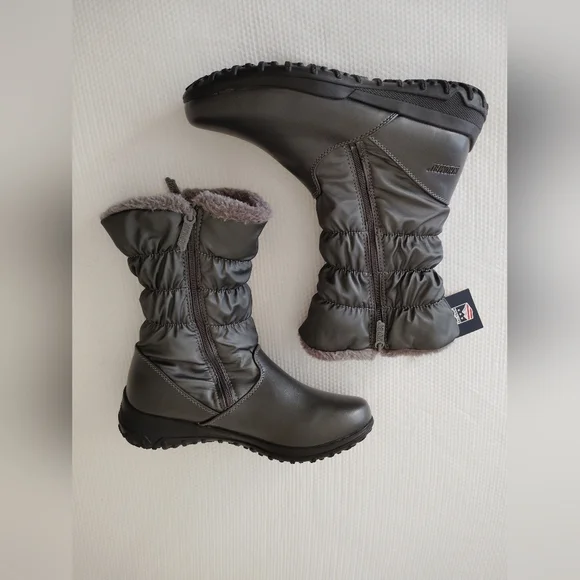 TOTES womens Samantha winter boot shoe size 11M black fabric upper zip up side . - Picture 5 of 9